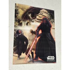 1999 VINTAGE STAR WARS EPISODE 1 PHANTOM MENACE DARTH MAUL POSTER 17X22 TACOBELL